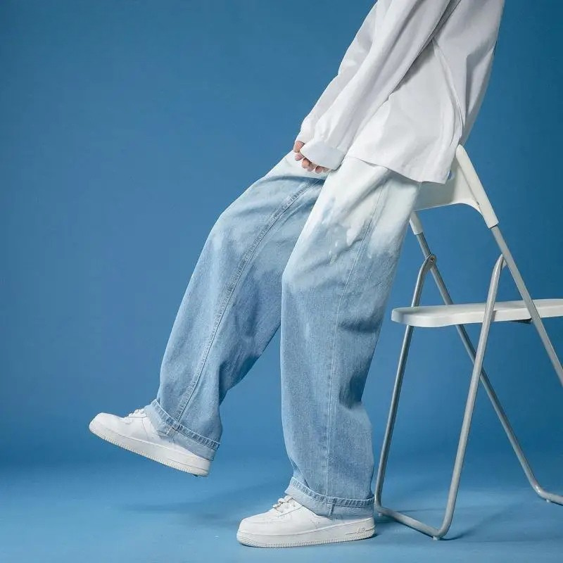 Faded Five-Pocket Denim-Look Jeans