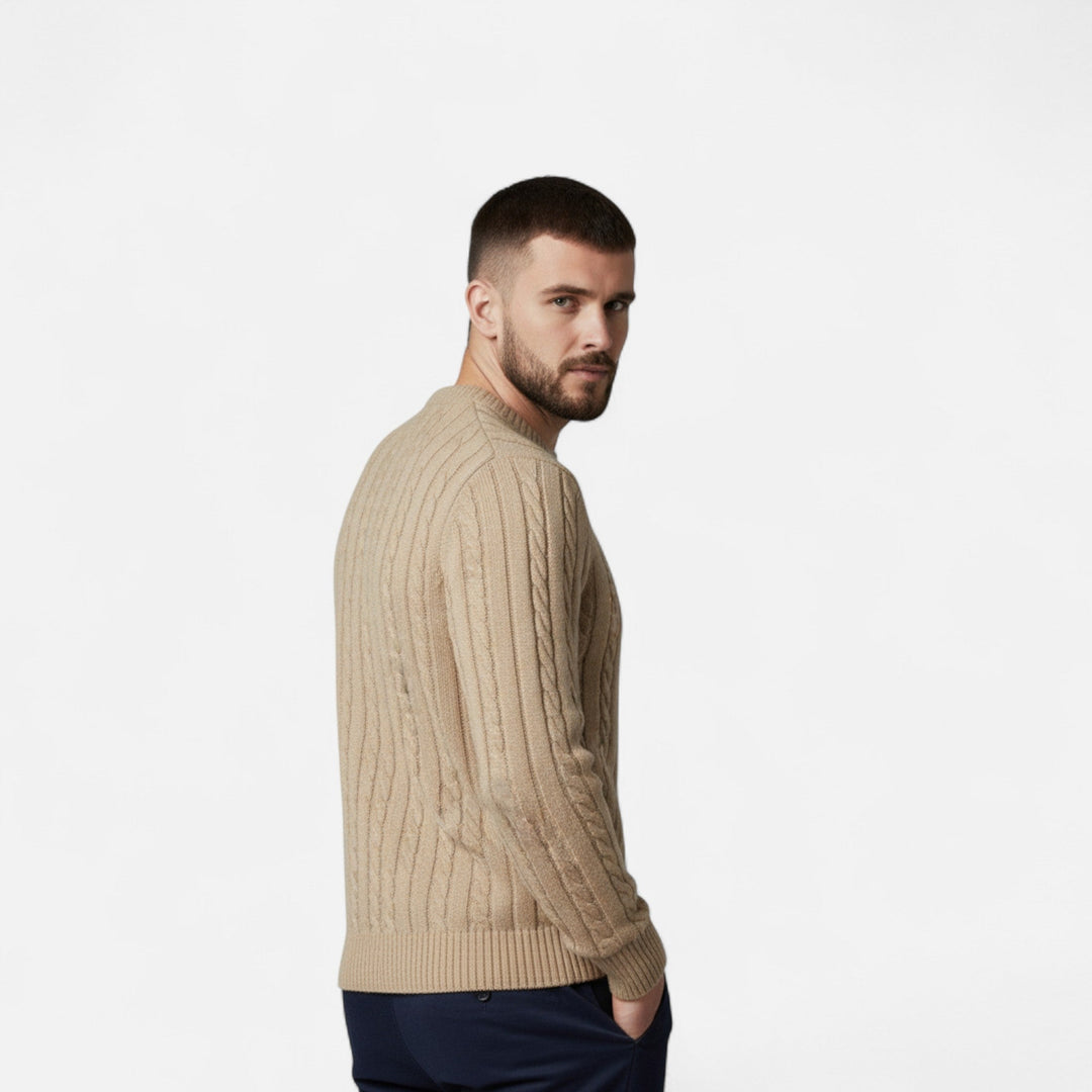 Men’s Round Neck Winter Knit Sweater
