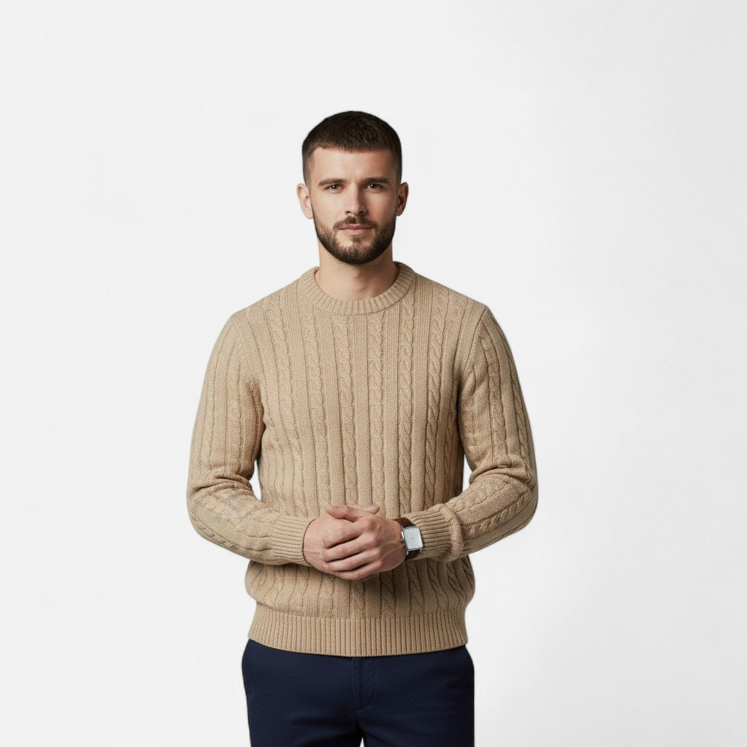 Men’s Round Neck Winter Knit Sweater