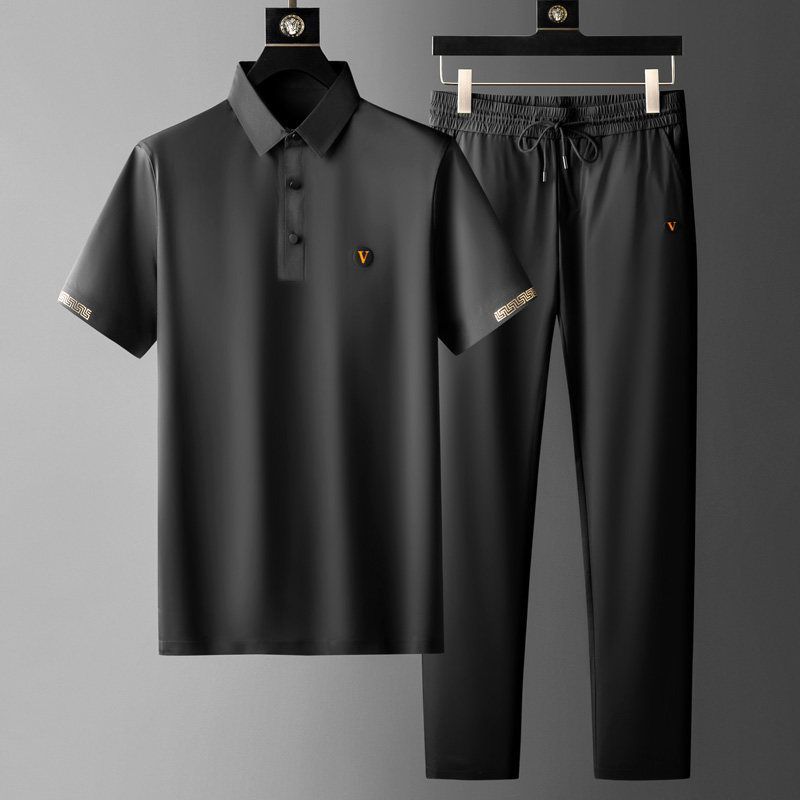 Polo Shirt and Drawstring Trousers Set