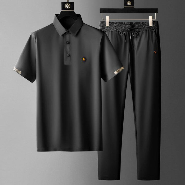 Polo Shirt and Drawstring Trousers Set