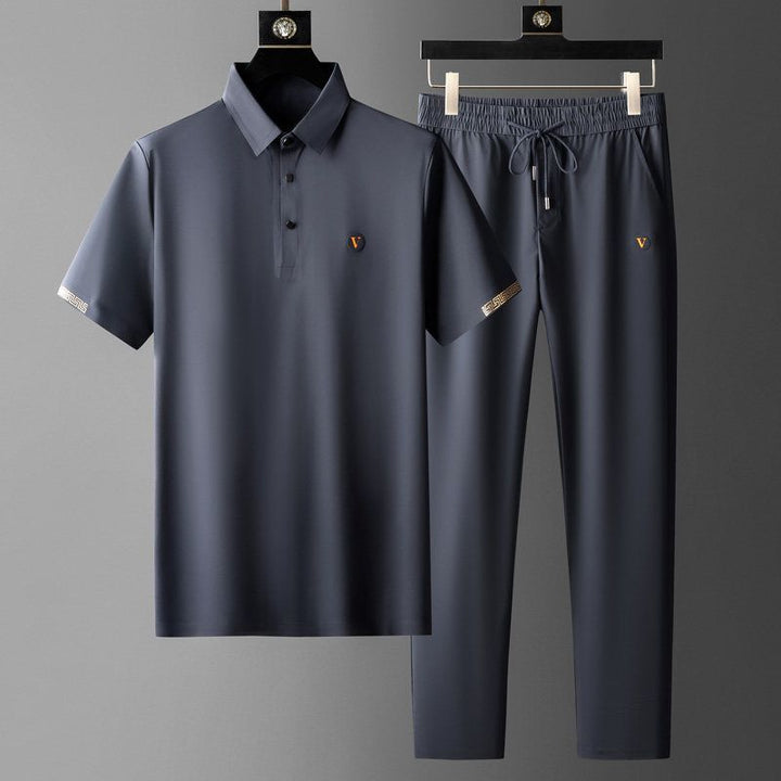 Polo Shirt and Drawstring Trousers Set