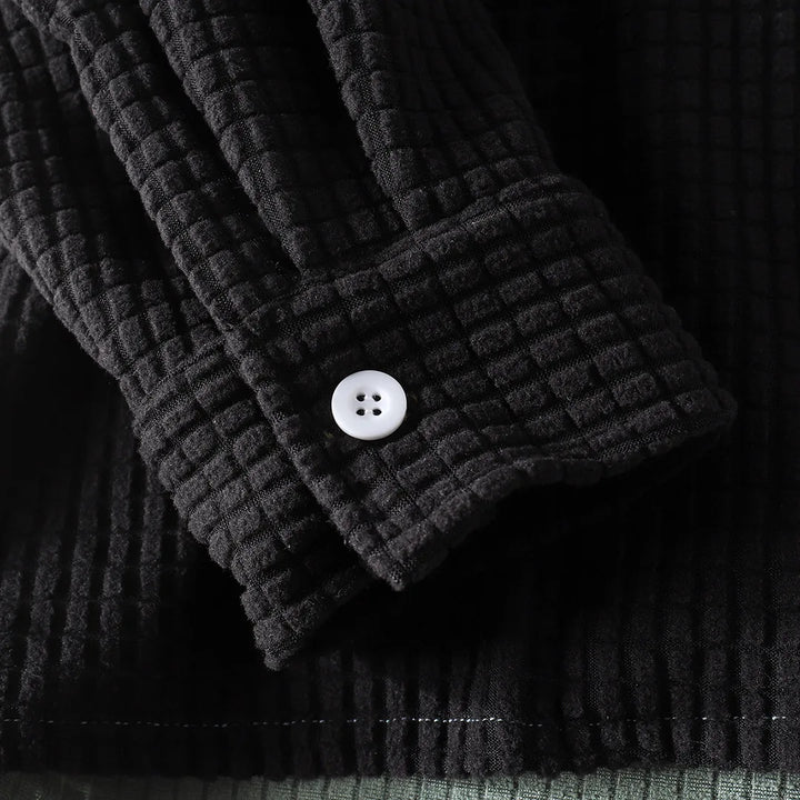 Split-Panel Corduroy-Look Shirt