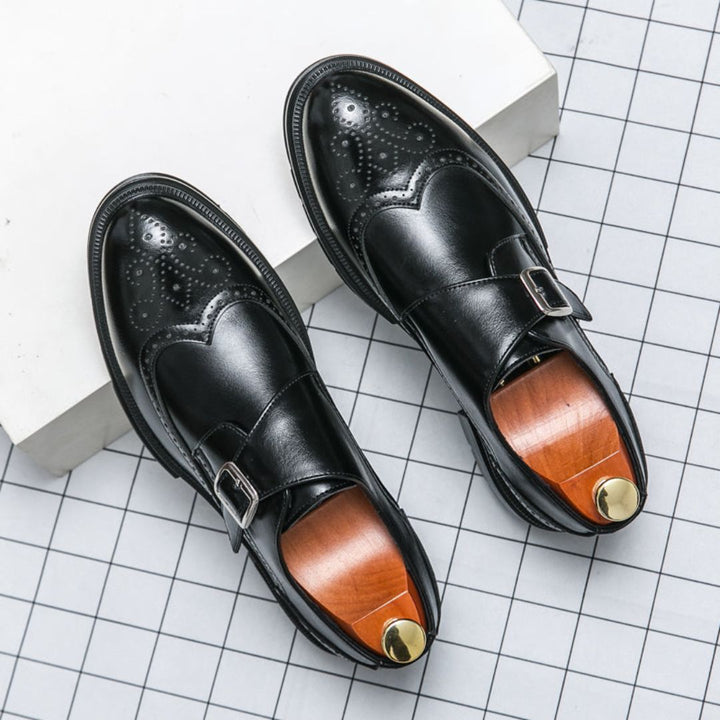 Wingtip Buckle Dress Shoes