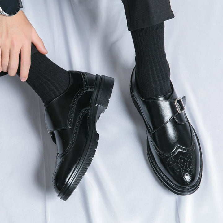 Wingtip Buckle Dress Shoes