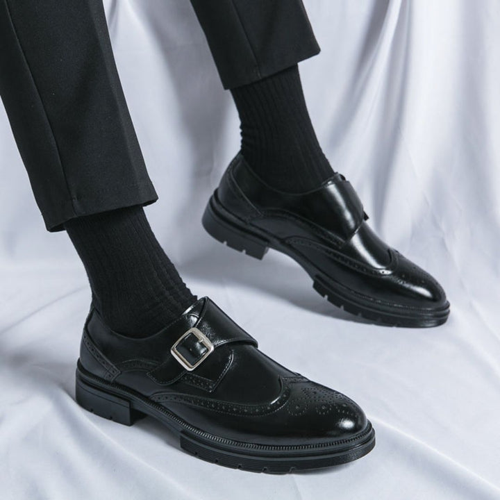 Wingtip Buckle Dress Shoes