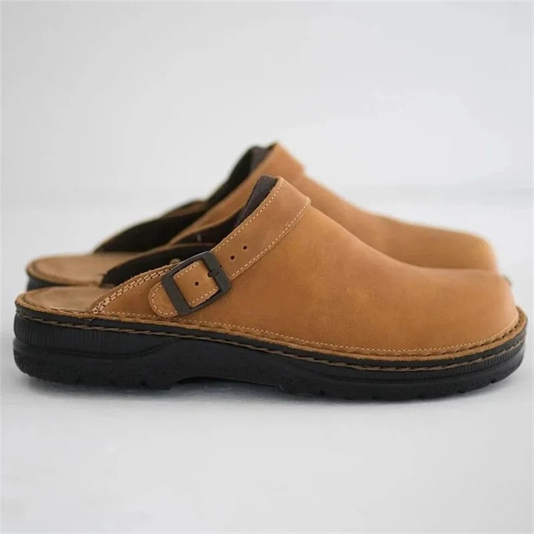 Cushioned Slip-On Clogs - Beige