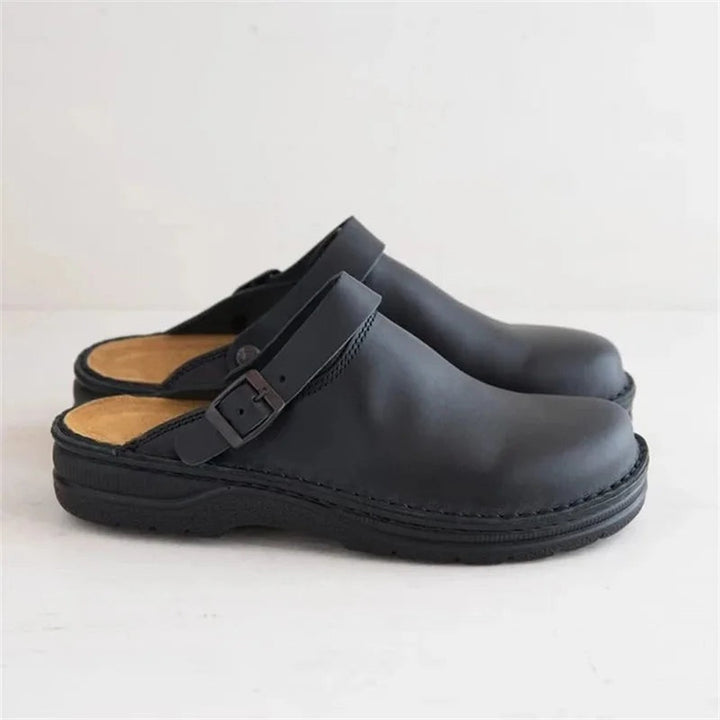 Cushioned Slip-On Clogs - Black