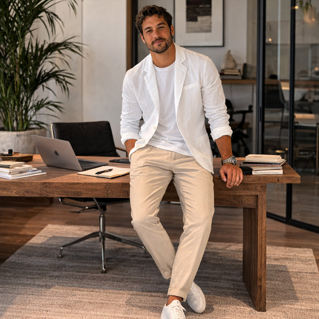 Lightweight Summer Linen-Look Blazer
