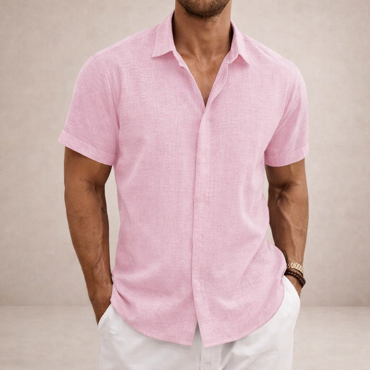 Casual Short Sleeve Button Shirt
