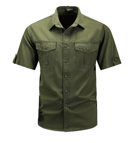 Button-Up Utility Pocket Shirt