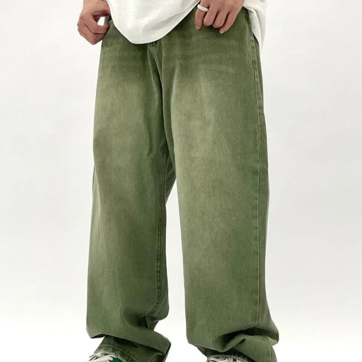 Green Baggy Pocket Jeans