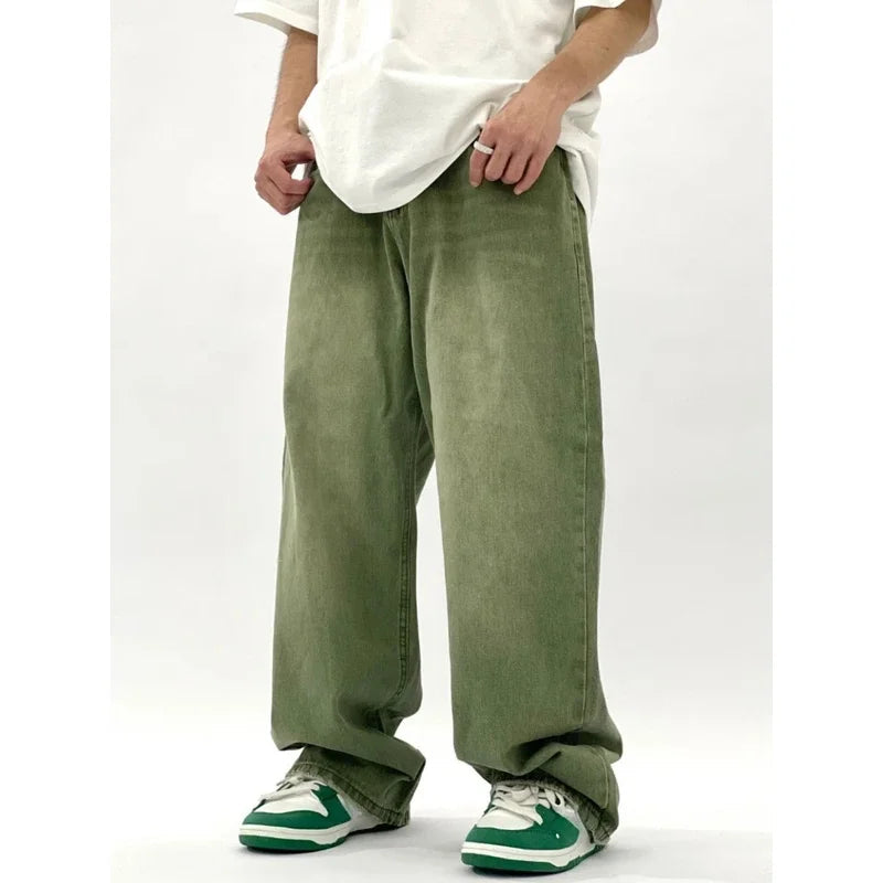 Green Baggy Pocket Jeans