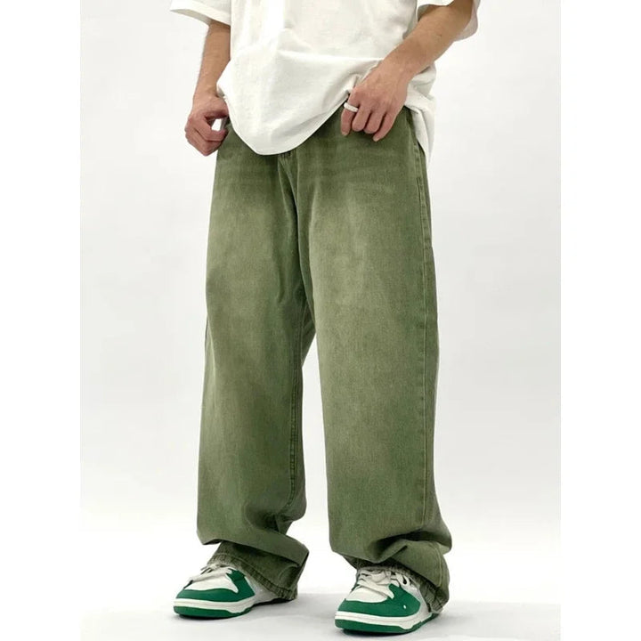 Green Baggy Pocket Jeans
