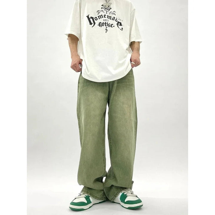 Green Baggy Pocket Jeans