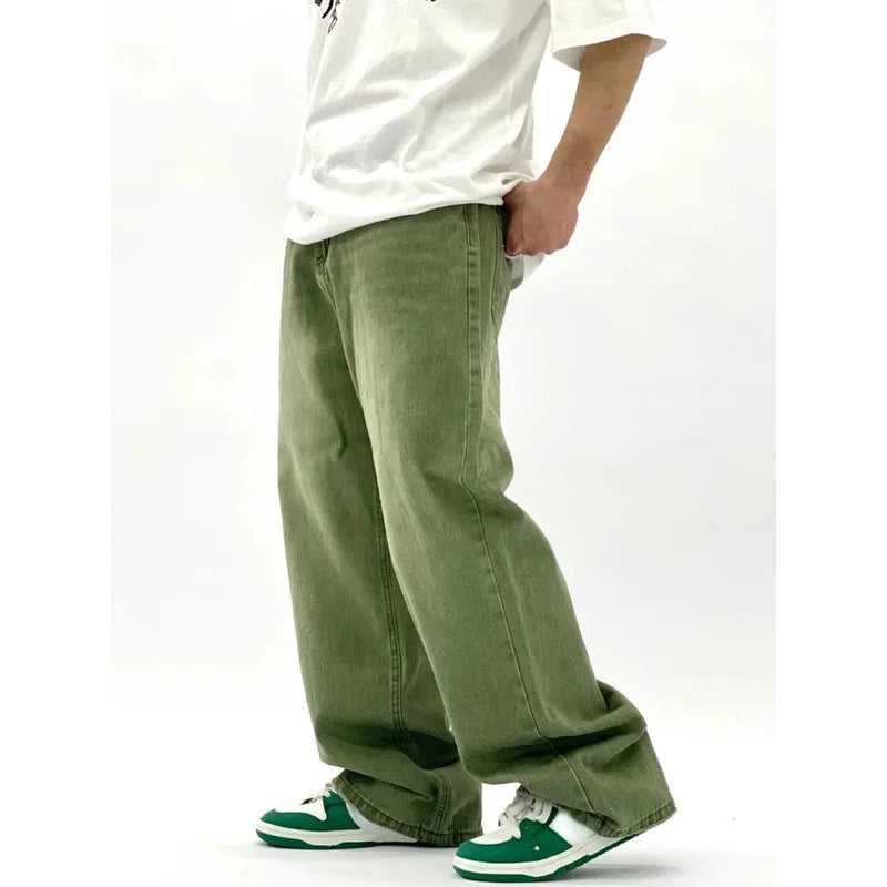 Green Baggy Pocket Jeans