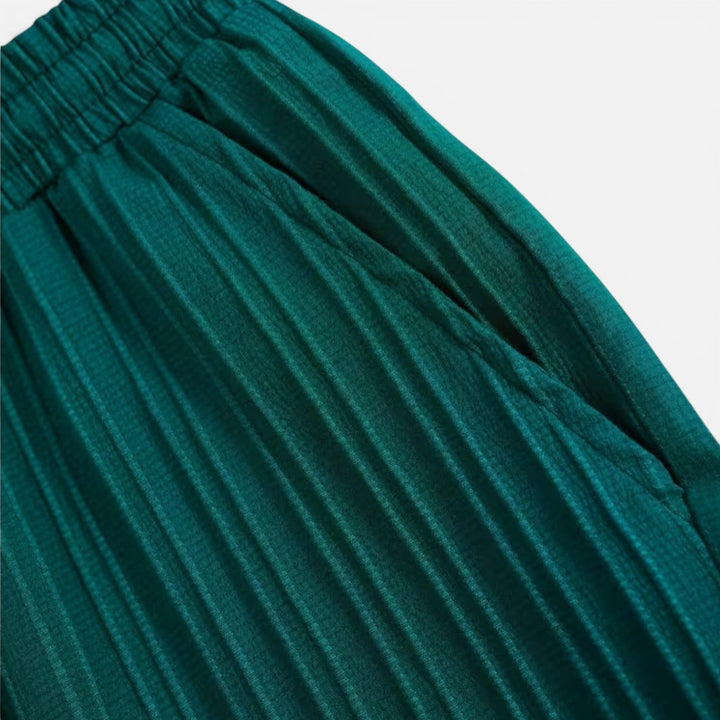 Ribbed Henley Top and Drawstring Trousers Set
