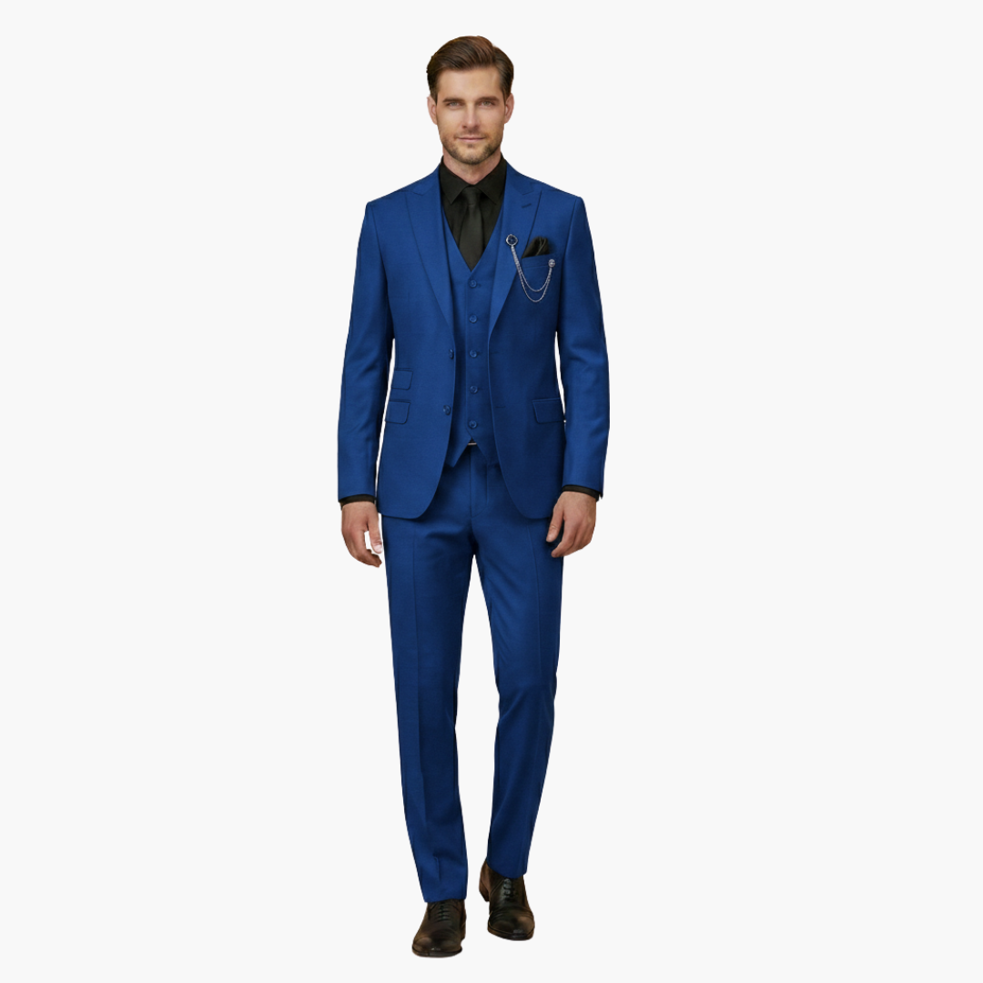 Slim Fit Three-Piece Suit Set