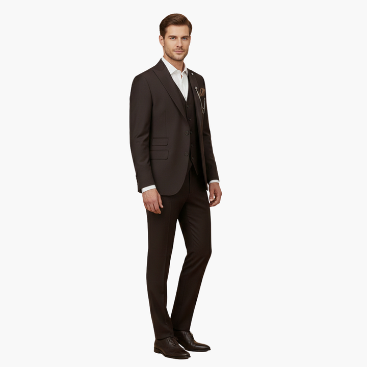 Slim Fit Three-Piece Suit Set
