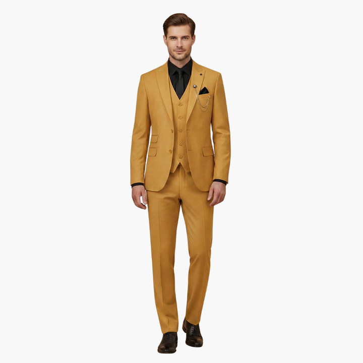 Slim Fit Three-Piece Suit Set