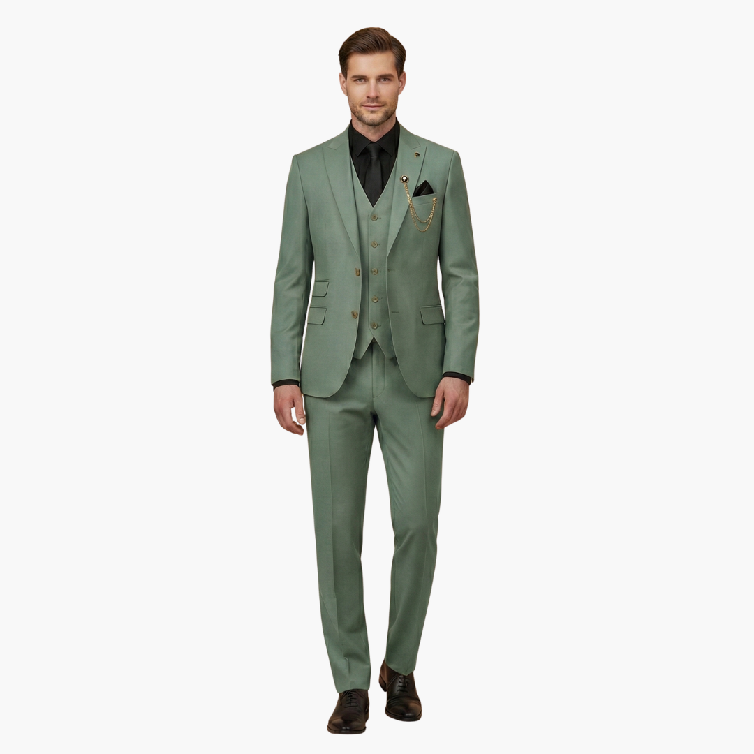 Slim Fit Three-Piece Suit Set