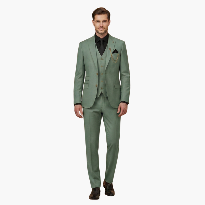 Slim Fit Three-Piece Suit Set