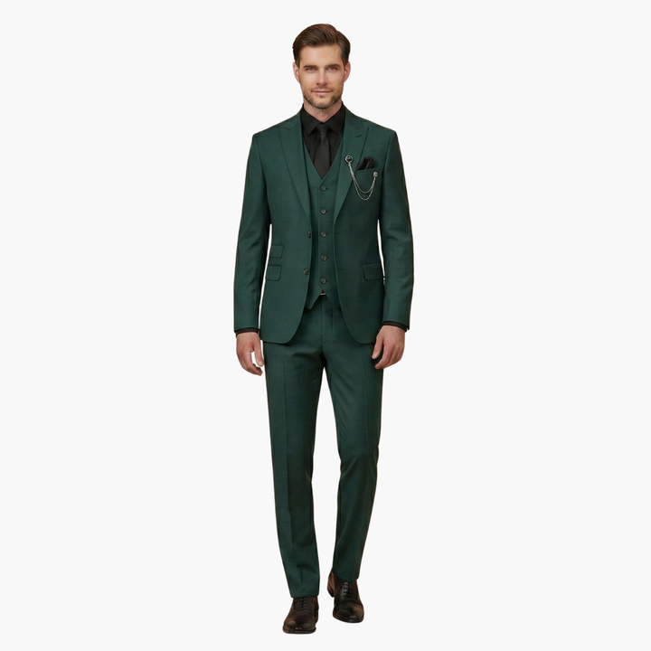 Slim Fit Three-Piece Suit Set