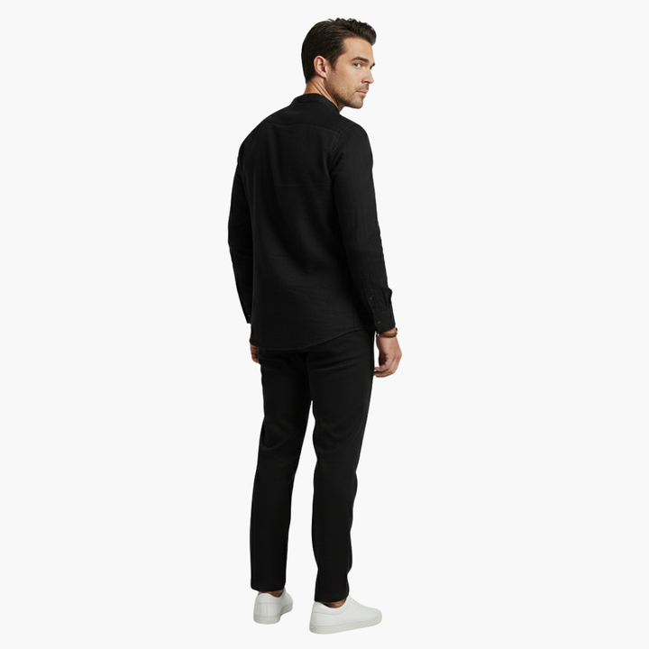 Linen-Look Shirt and Pants Set