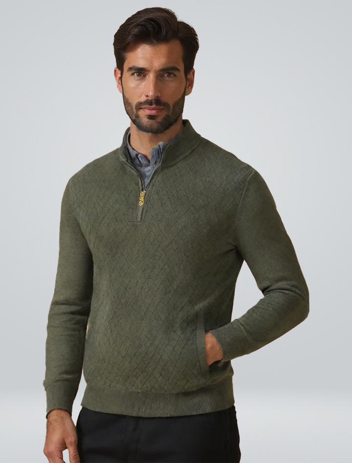 Men’s Textured Crewneck Knit Jumper
