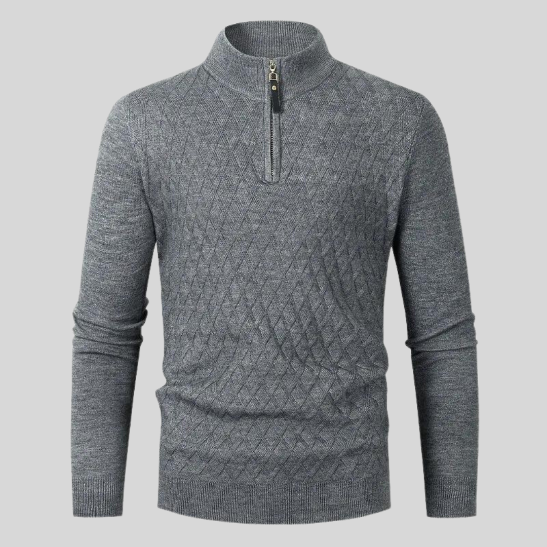 Men’s Textured Crewneck Knit Jumper