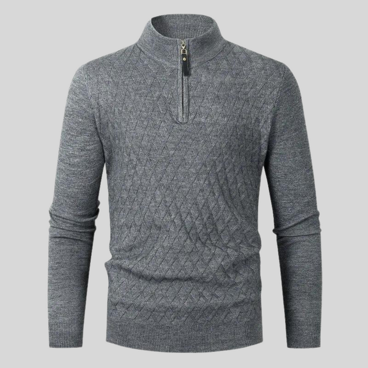 Men’s Textured Crewneck Knit Jumper