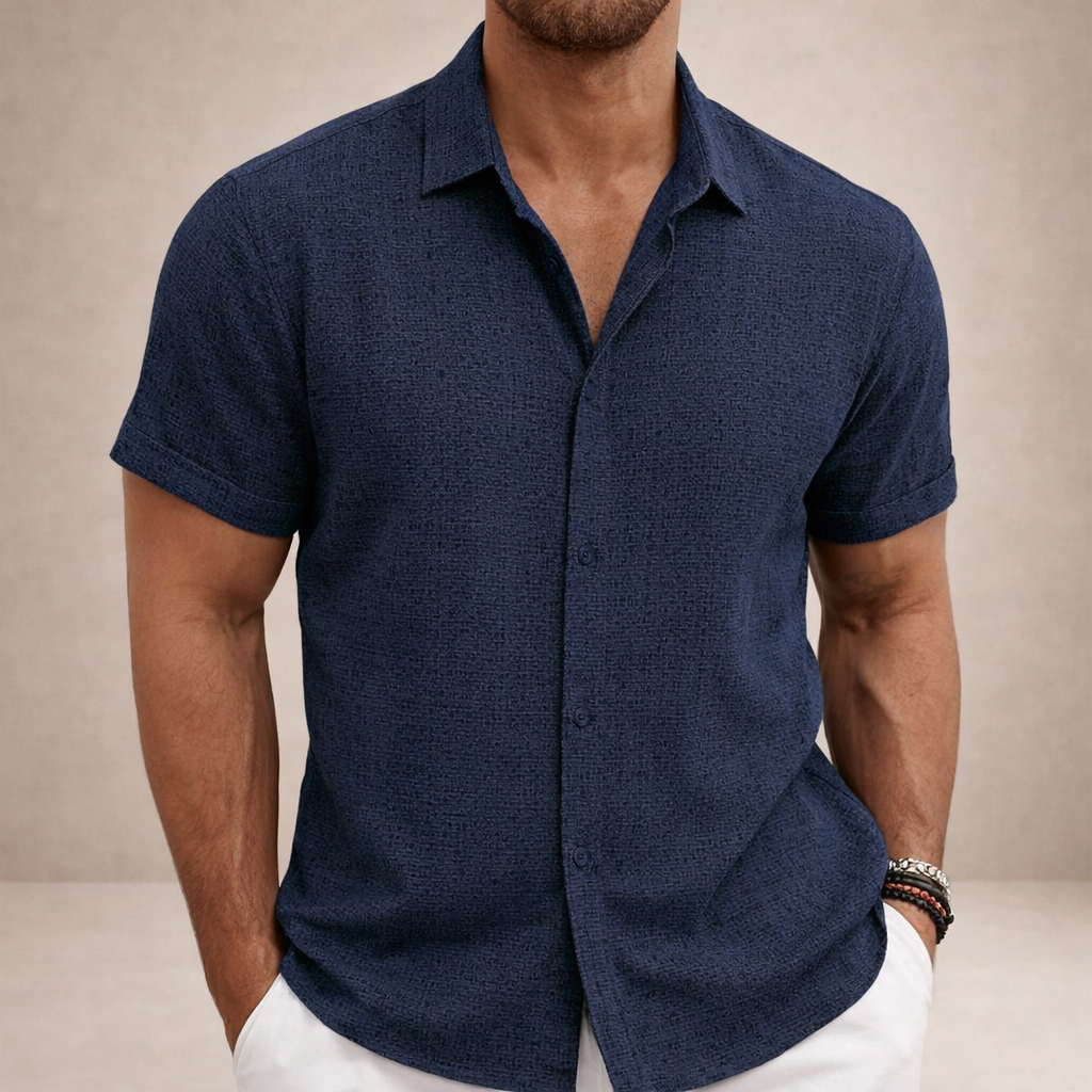 Casual Short Sleeve Button Shirt