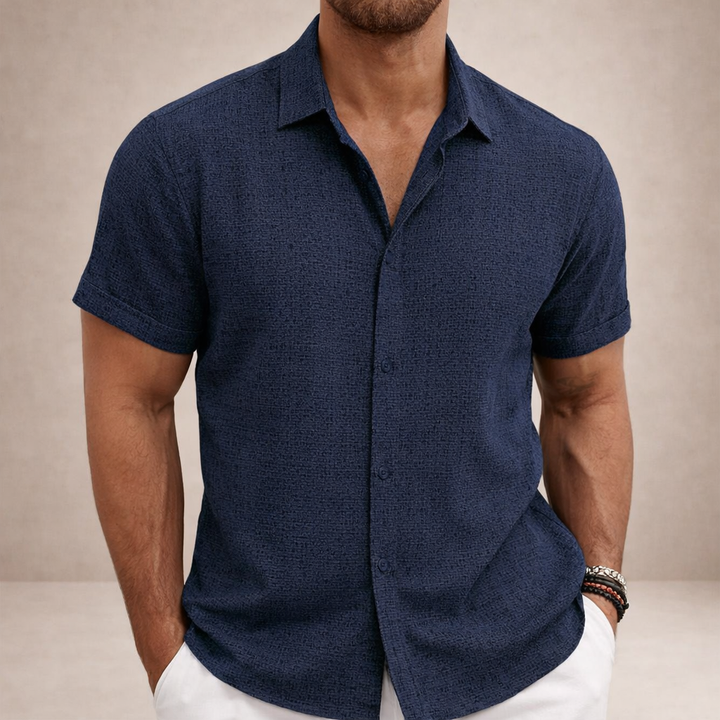 Casual Short Sleeve Button Shirt