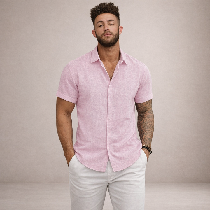 Casual Short Sleeve Button Shirt