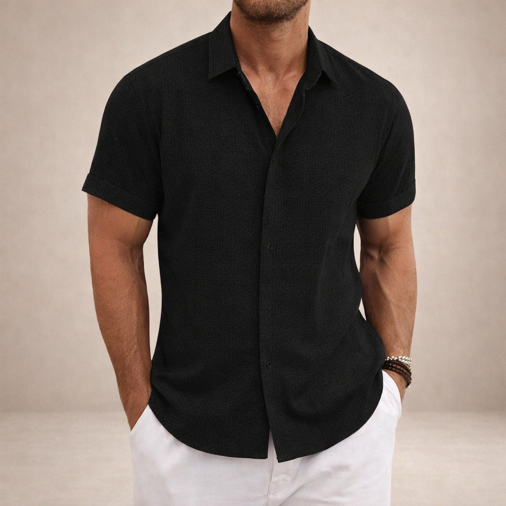 Casual Short Sleeve Button Shirt
