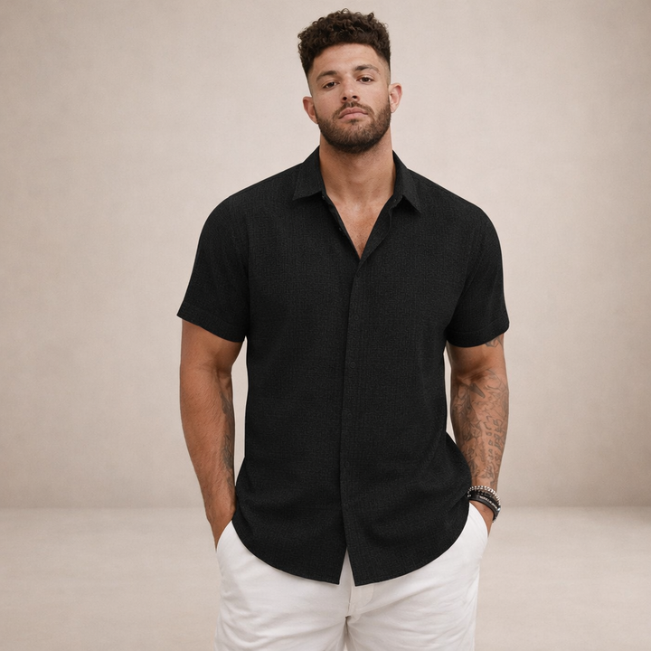 Casual Short Sleeve Button Shirt