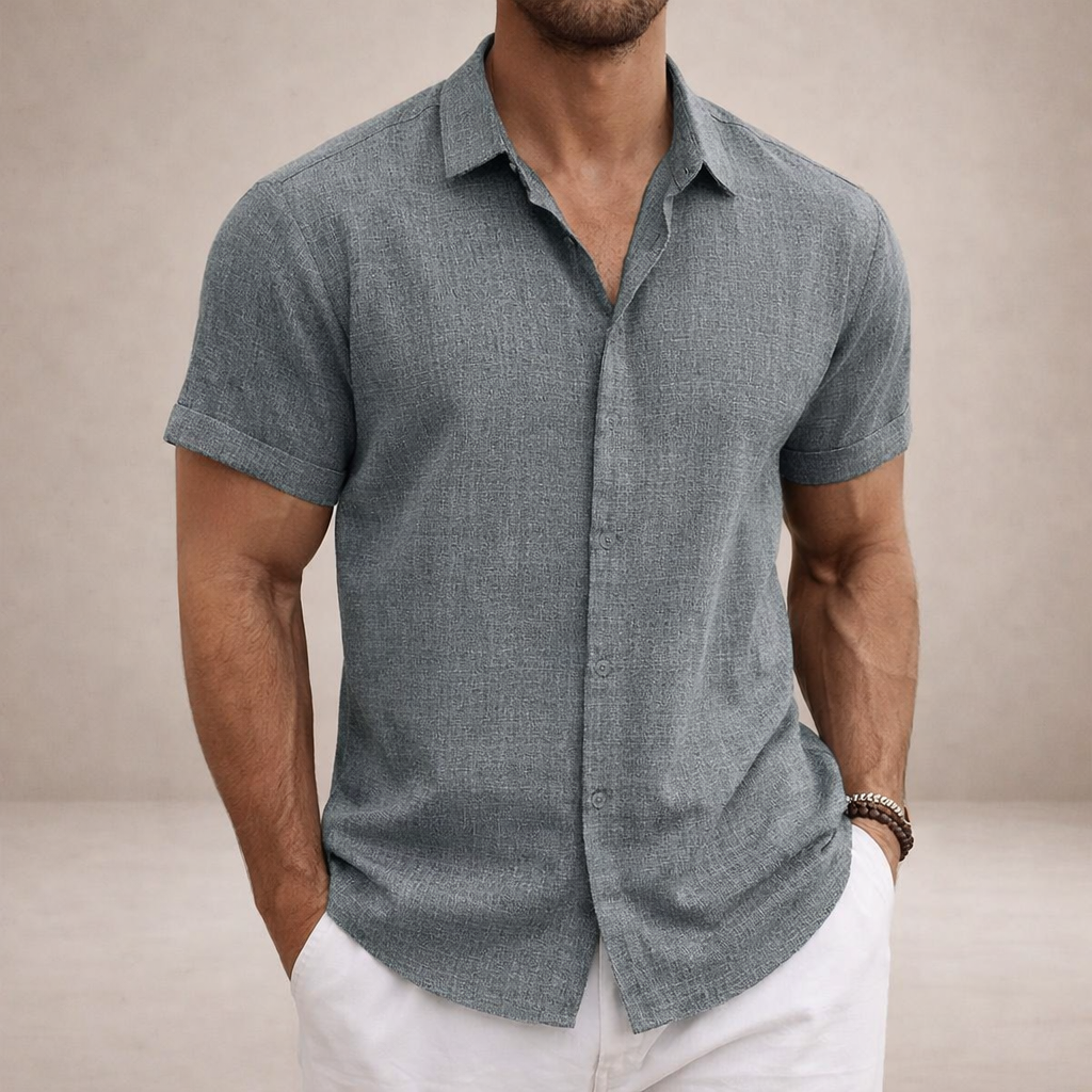 Casual Short Sleeve Button Shirt