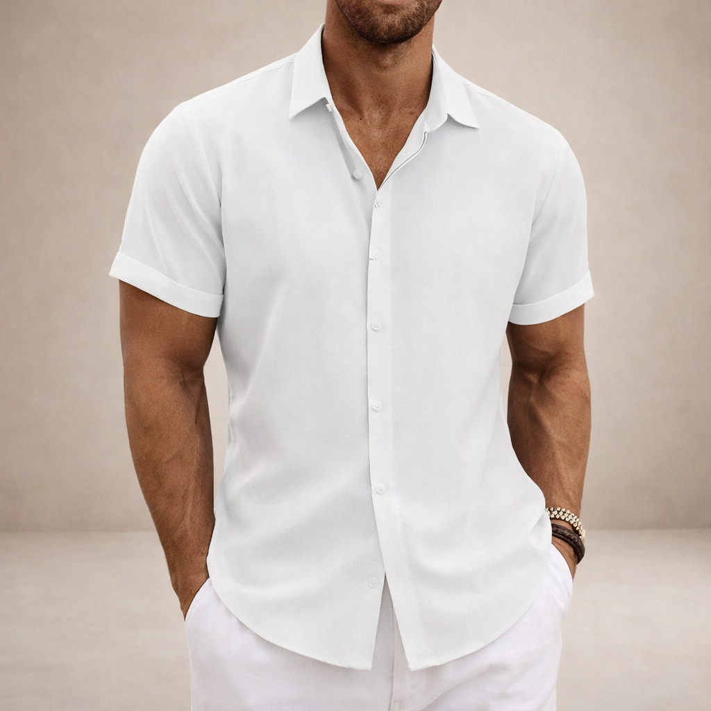 Casual Short Sleeve Button Shirt