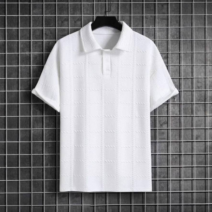 Textured Knit Polo Shirt