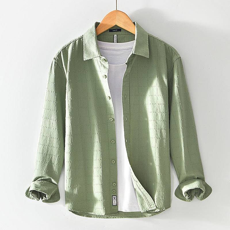 Textured Check Overshirt