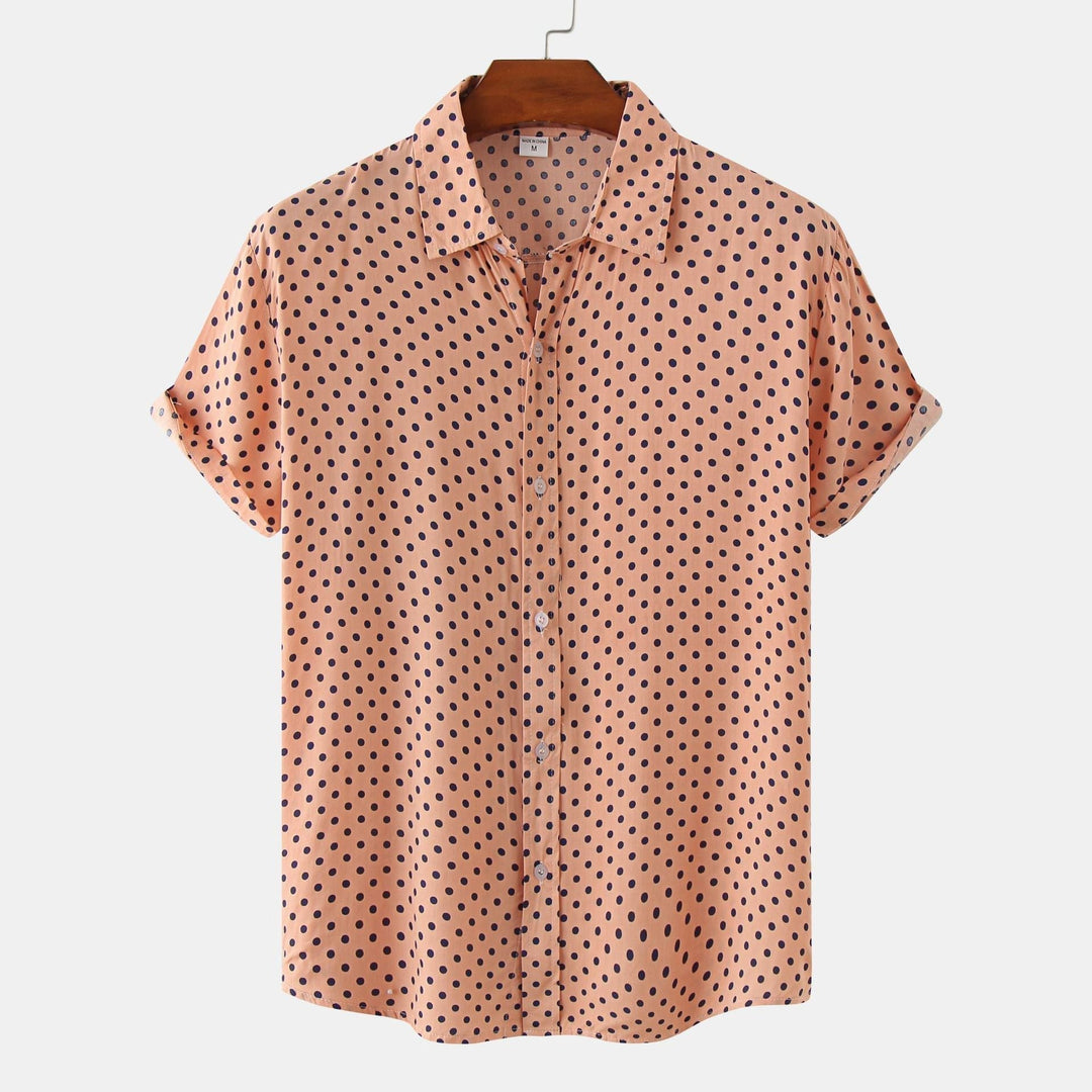 Retro Polka Dot Button Shirt