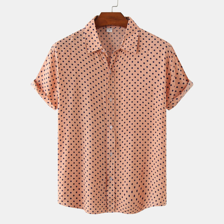 Retro Polka Dot Button Shirt