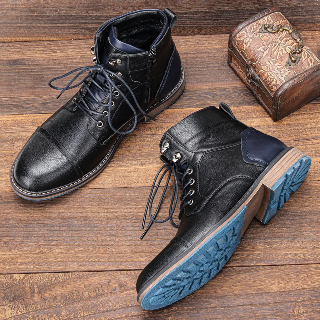 Retro Lace-Up Ankle Boots