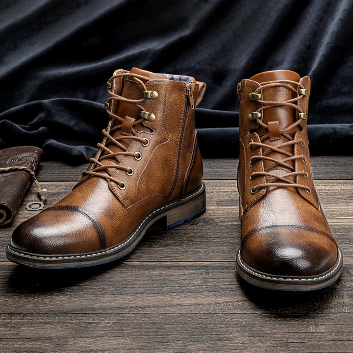 Retro Lace-Up Ankle Boots