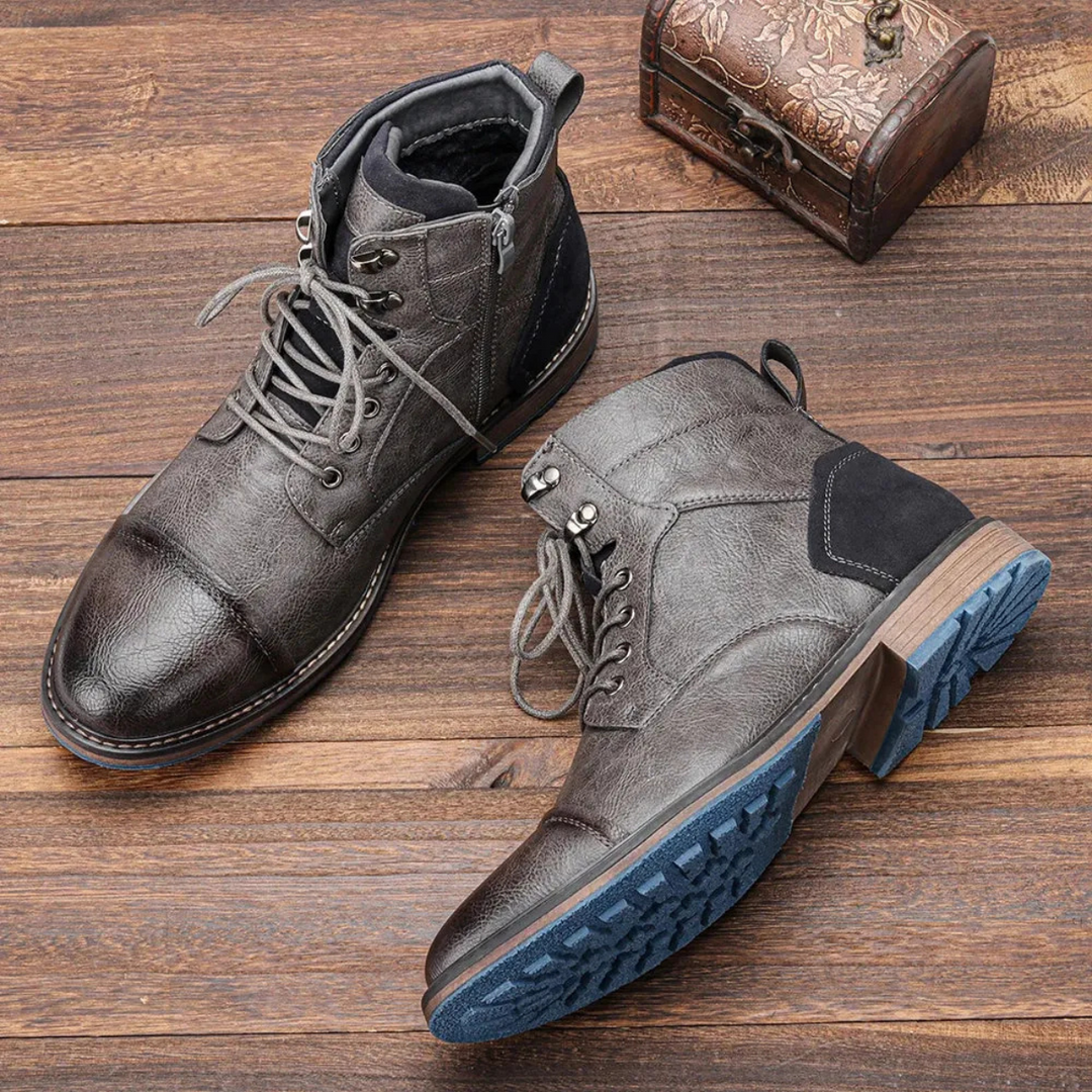 Retro Lace-Up Ankle Boots