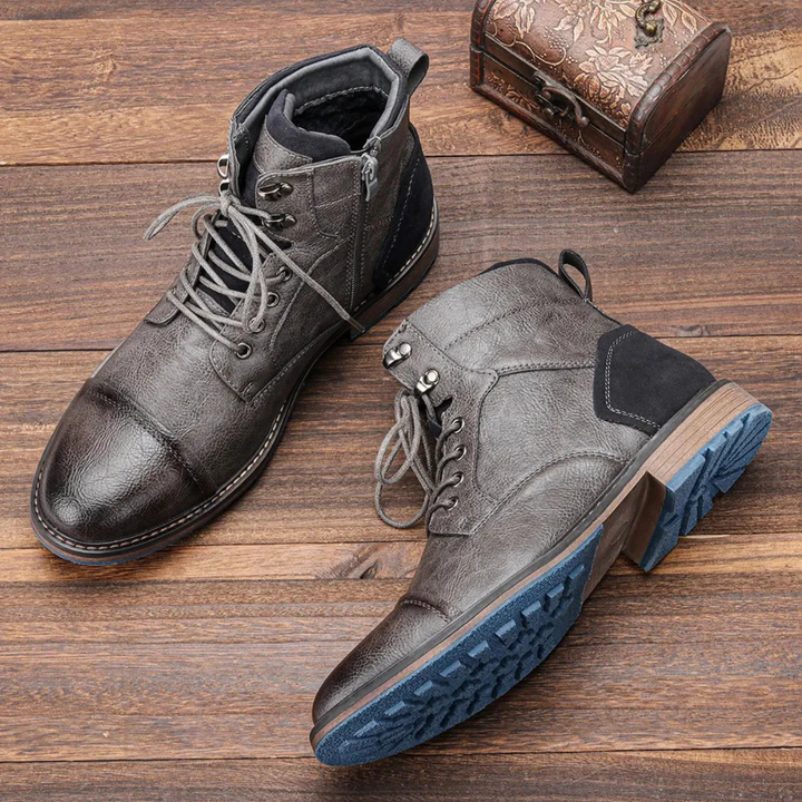 Retro Lace-Up Ankle Boots