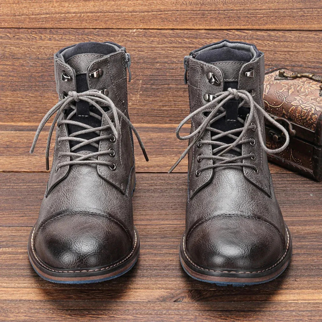 Retro Lace-Up Ankle Boots