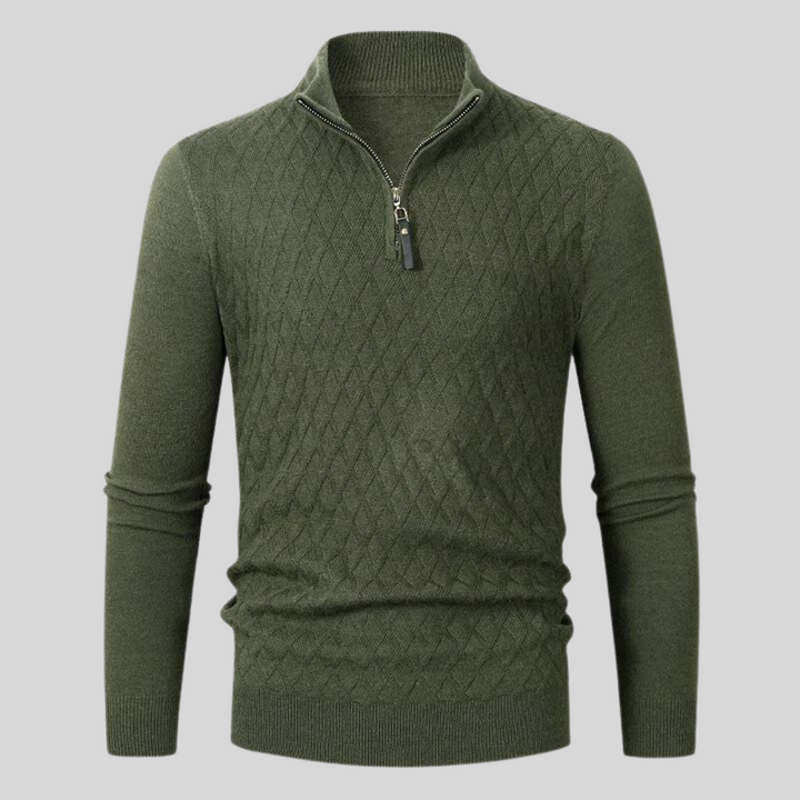 Men’s Textured Crewneck Knit Jumper
