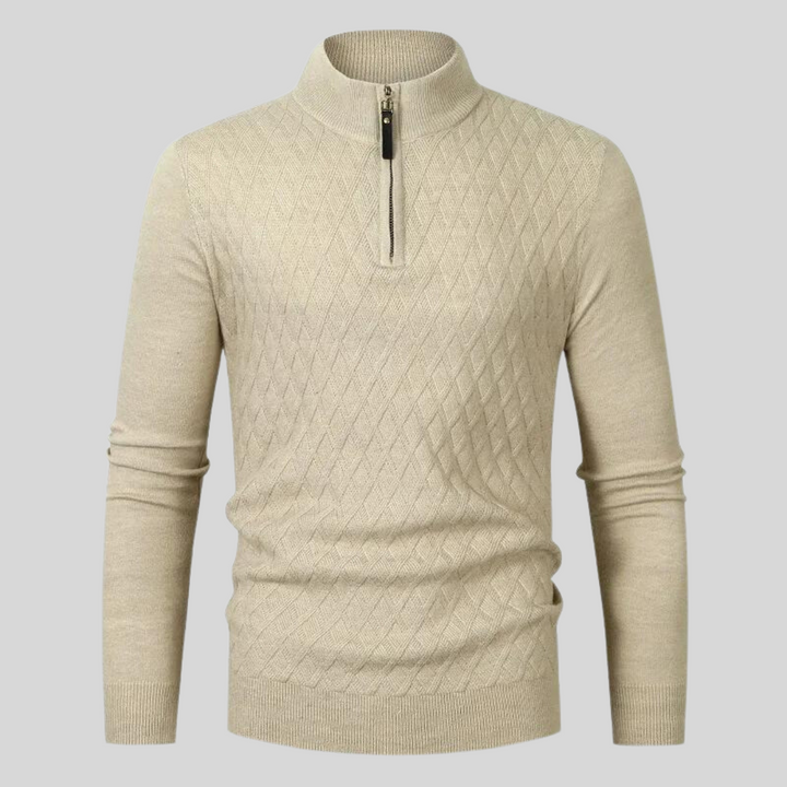 Men’s Textured Crewneck Knit Jumper