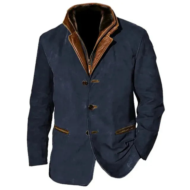 Leather-Look Button-Up Jacket